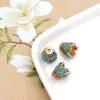 Estilo Antigo Hanfu Gotejamento de Óleo Cabeça Plana Padrão de Nuvem Flor Oca Acessórios de Chapéu Conexão de Borla Materiais Pingentes de Joias DIY