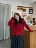 Suéter cárdigan suave estilo coreano para mujer, nuevo modelo de principios de otoño e invierno 2026, chaqueta corta de punto suave y retro trenzada