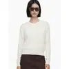 "White Dew" Cardigan de Punto Redondo de Lana Dorada, 80 Piezas, Chaqueta Ligera Versátil de Punto de Manga Larga, Ajuste Delgado Corto