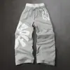 Estilo Urbano Transfronterizo Y2K Hip-Hop Rock Bordado de Letras Estampado de Espuma Pantalones Casuales Unisex Rectos Holgados Pantalones Deportivos