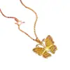 Desvanecimiento Lento Producto Nuevo Tiktok Estilo Mariposa Hueca Dorado Arena Colgante Versátil Accesorio de Alta Gama Venta al por Mayor Transfronteriza