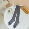 Calcetines de lana para pantorrilla de mujer, otoño e invierno, cálidos, forrados de felpa, calcetines de pelo grueso, calcetines japoneses marrones, combinan con todo, hasta la rodilla