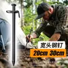 Estacas para Tienda de 20 cm/30 cm para Montañismo, Camping y Uso al Aire Libre, Estacas de Acero Negro Extendidas y Engrosadas para Asegurar Tiendas de Campaña y Toldos