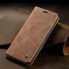 Adecuado para Funda de Teléfono Móvil Samsung S10 S9Plus Tarjeta Funda de Cuero para Teléfono Móvil S8 Retro Tapa Succión Magnética Cubierta Protectora S7