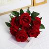Flor Grande Flor de Rosa de Terciopelo Flor Artificial Boda Flor Hecha a Mano Arreglo Floral para Mesa de Hogar Herramienta de Paisajismo Fotográfico Flor Artificial