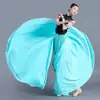 Saia Longa Estilo Étnico Dança de Xizang com Grande Cauda, Saia Longa Clássica para Prática de Meio Corpo Dança de Xinjiang 720 Graus