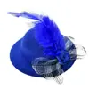 Fábrica direto cocar brinquedo boneca chapéu vestido Princesa acessórios de cabelo rede flor galo 6 centavos Bebê 7cm chapéu de animal de estimação