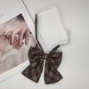 Corbata Marrón a Cuadros Retro Rayas Lazy Free Estilo Japonés Marrón Corbata Uniforme de Licenciatura Femenino Lazo Estilo Preppy Tendencia Masculina