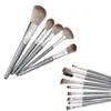 Set de Brochas para Rubor y Sombras Fácil de Usar para Principiantes, Versión Portátil, Chuji Set de 14 Piezas de Brochas de Maquillaje Color Verde Cuatro Estaciones