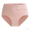 Calcinhas Femininas de Algodão Puro Liso, Confortáveis, Amigáveis à Pele, Antibacterianas, Cintura Média-Alta, Elásticas, que Moldam o Quadril
