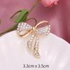 Broche de lazo de estilo japonés, broche creativo de moda, broche de ramillete con perla y diamantes de imitación, broche de personalidad, accesorios exquisitos