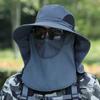 Sombrero de sol para hombre sombrero de pesca sombrero de sol a prueba de rayos UV sombrero impermeable anti-DDoS sombrero de viaje de verano protección para la cara y el cuello