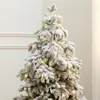 Árvore de Natal Coberta de Neve Nova Transfronteiriça 135cm Cheia de Pinos com Luzes Embutidas Árvore em Vaso Entrada de Villa Decoração de Natal Árvore de Neve