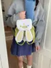Mochila de Conejo para Niña Estilo Nuevo 2026 Bloques de Color Otoño e Invierno Bolso Cruzado Peludo Lindo Mochila de Peluche con Orejas Grandes