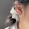 Pendientes Nalan de Plata de Ley S925 con Pedrería y Turmalina de Colores Pendientes de Hoja de Ginkgo Pendientes Dulces de Perla Mori-kei M08386