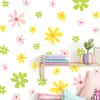Estilo Bohemio Flores de Margarita Amarilla Plantas Pegatinas Decoración de Pared para Habitación Infantil Dormitorio Flores Florales Pequeñas Calcomanías de Pared