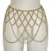 Roupas com Aspecto de Bambu: Acessórios de Moda Mais Vendidos no Exterior, Corrente para Corpo de Malha Sexy Vazada em Forma de Diamante para Boate T0087