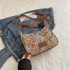Moda Simple Gran Capacidad Lona Estampada Bolso de Mujer 2025 Moda Patchwork Lona Bolso de Hombro Bolso Cuadrado Pequeño Bolso de Mujer Moderno