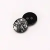 Botones de camisa de alta gama electroplateados de cuatro agujeros, botones decorativos para chaquetas de traje y puños, con borde dorado iridiscente, botones de resina cosidos a mano