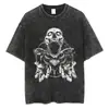 Talla Europea TransfronterizaCamiseta Lavada de Moda para Hombre Streetwear Gráfica Pr