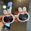 Óculos de Sol Polarizados Infantis Fofos Bebê Coelho Fofo Laço Óculos Suaves para Meninas Óculos de Sol Princesa Silicone