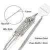 Cadena para Clavícula de Acero Inoxidable Chapado en Oro al Vacío en Horno de 18K Cadena Retorcida para Mujer 40+5 Collar de Acero de Titanio Cadena de Labios y Girasol