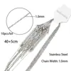 Cadena para Clavícula de Acero Inoxidable Chapado en Oro al Vacío para Horno de 18K Cadena de Perlas para Mujer 40+5 Cadena Lateral de Acero de Titanio