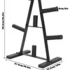 Rack de Placas para Barra, Rack de Barras, Rack de Armazenamento de Placas para Barra com Furo Grande, Rack de Armazenamento para Barra Olímpica, Equipamento de Fitness Residencial e Comercial
