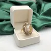 Colar Pingente de Pérola de Água Doce Ovo Pochê Natural Conjunto de Anel e Brincos Diamante Moda Novo Fabricante Atacado