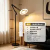 Lámpara de Belleza LED Super Brillante Protección Ocular Lámpara para Uñas Extensiones de Pestañas Tatuaje Lámpara con Mesa de Piso Luz Fría Sin Sombras Lámpara para Extensiones de Pestañas Hierro Forjado