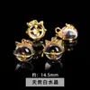 Jingde Joias Acessórios de Pingente de Sino de Cristal Branco Natural Acessórios de Enfeite de Saco da Fortuna de Jade de Cristal Atacado em Massa