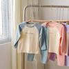 Liquidação Coleção de Roupa de Casa ~ Outono/Inverno Cor Sólida Roupa Íntima Básica para Meninos e Meninas terno Roupa de Casa Roupas e Calças de Outono para Crianças