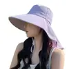 Chapéu de Sol de Aba Larga Feminino 2026 Novo Anti-UV Impermeável Lenço de Proteção Facial Chapéu de Sol Proteção Solar para Ciclismo Celebridade da Internet