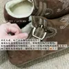 Zapatos Birkenstock Mollykiki Retro de Terciopelo para Mujer con Plataforma Interna 2025 Nuevo Estilo Versátil Nómada Zapatos Bordados con Cuentas