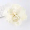 Satén Francés 19cm Tela Exagerada Flor Grande Broche de Pin para Corsage de Mujer Flor Hecha a Mano Broche de Accesorios para Ropa