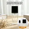 Em estoque frasco de loção transparente quadrado 30ml tipo pump dispensador plano para amostra de base dispensador pequeno portátil para amostra