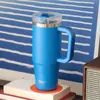Taza Térmica Tyeso de Gran Capacidad para Café Helado Taza Refrigerante Portátil para Coche con Popote Taza para Coche de Acero Inoxidable