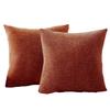Cojín de sofá de estilo crema con borde cruzado, pequeño cojín de chenilla para respaldo de cama, almohada de chenilla suave