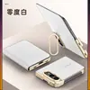Adequado para telefone Apple Duo, capa estilo flip para iPhone Duo com suporte dobrável para lente, cor sólida simples, capa de couro masculina
