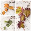 Galho Pequeno com 4 Folhas de Bordo, Plantas Verdes Artificiais Atacado, Artesanato para Decoração de Casamento, Fabricante de Flores Artificiais Transfronteiriço Estilo Ins