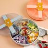 Plato de Frutas Conejo Dorado Sala de Estar Hogar Mesa de Centro Creativo Dulces Sellado 6 compartimentos Nueces y Semillas de Melón Snacks Caja de Dulces de Año Nuevo con Tapa