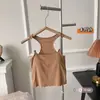 Camisola con Tirantes Invisibles para Mujer, Chaleco Delgado de Verano, Camiseta Base sin Mangas, Top Corto Sexy que Cubre el Cuerpo para Ropa Exterior