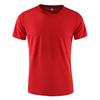 Playera de manga corta de color sólido con cuello en V de secado rápido Unisex Estilo recto holgado Ropa de trabajo Camisa publicitaria para grupo Peto