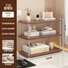 Prateleira de Armazenamento de Mesa Ajustável de Três Camadas Prateleira de Armazenamento de Livros e Diversos para Mesa de Escritório Prateleira Multicamadas para Mesa de Casa