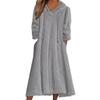 Transfronterizo 2026 Nuevo Otoño e Invierno Europeo y Americano Amazon Holgado Casual Forro Polar con Capucha Vestido de Manga Larga Ropa de Casa