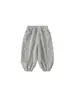 Calça infantil Bangxuan para meninas com laço, calça jogger para bebês, calça casual solta para bebês, calça de moletom infantil versátil