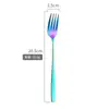 Amazon Cuchara de Acero Inoxidable 304 Mango Largo Chapada en Titanio Vajilla Cuchara Mezcladora de Colores Tenedor Coreano Cuchara Creativa para Hielo