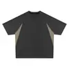 Roupas Masculinas Beijie 2026 Verão Nova Camiseta de Manga Curta Sorona Camiseta Masculina Color Block Patchwork Meia Manga Camisa Básica
