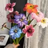 Tulipanes Marrones Artificiales para Salón de Ceremonia de Boda, Arreglos de Pasillo y Ramos de Novia