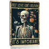 Póster Interesante de Calavera Placa de Aluminio Lata Pintura Bar Barbacoa Ktv Restaurante Club Jardín Señal Metálica Decoración
